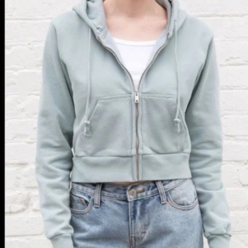 Brandy Melville Crystal Cropped Hoodie